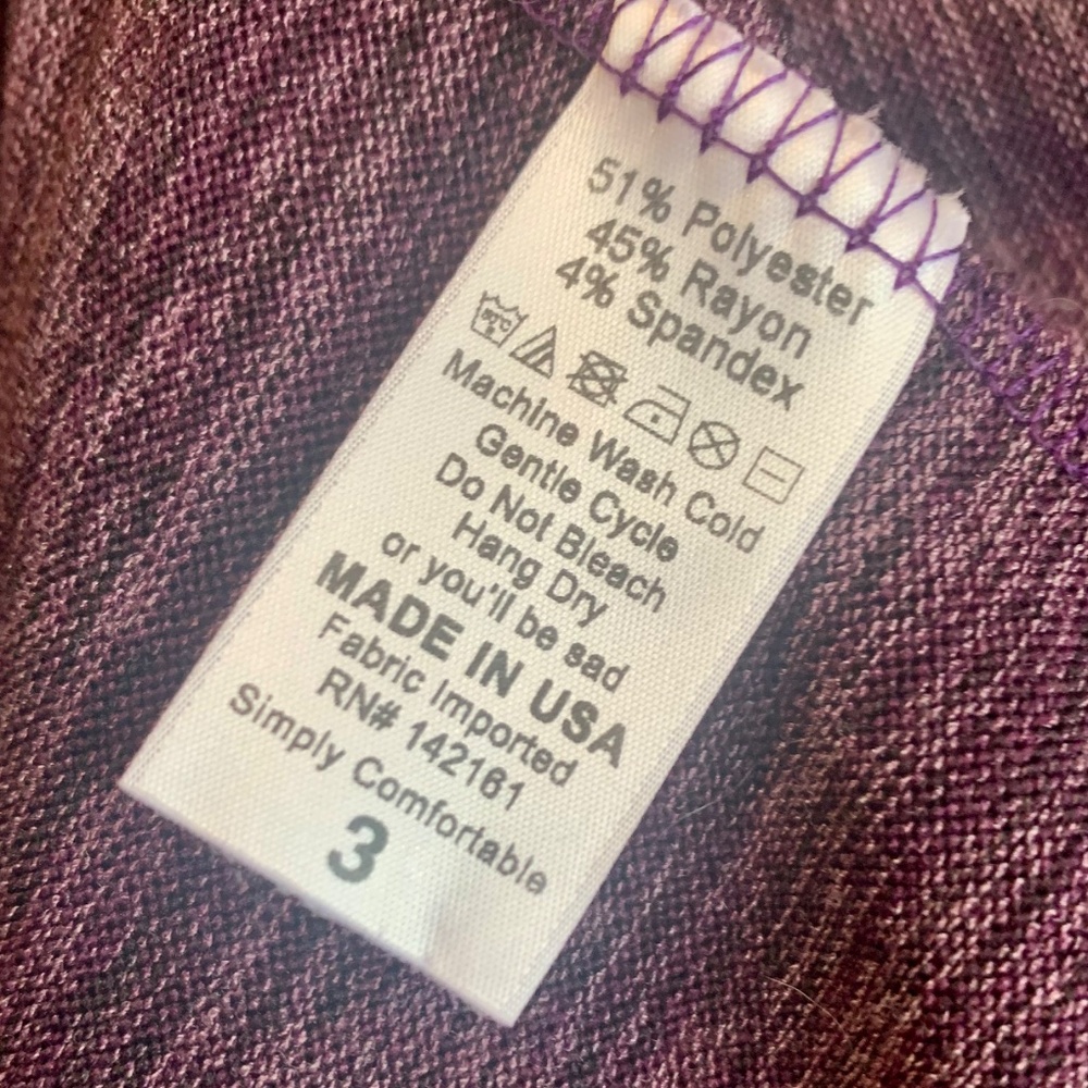 SOFT & COZY — Lularoe BIANKA -- NEW w/tags. Beautiful PURPLE KNIT -- Size 3 - Picture 5 of 6